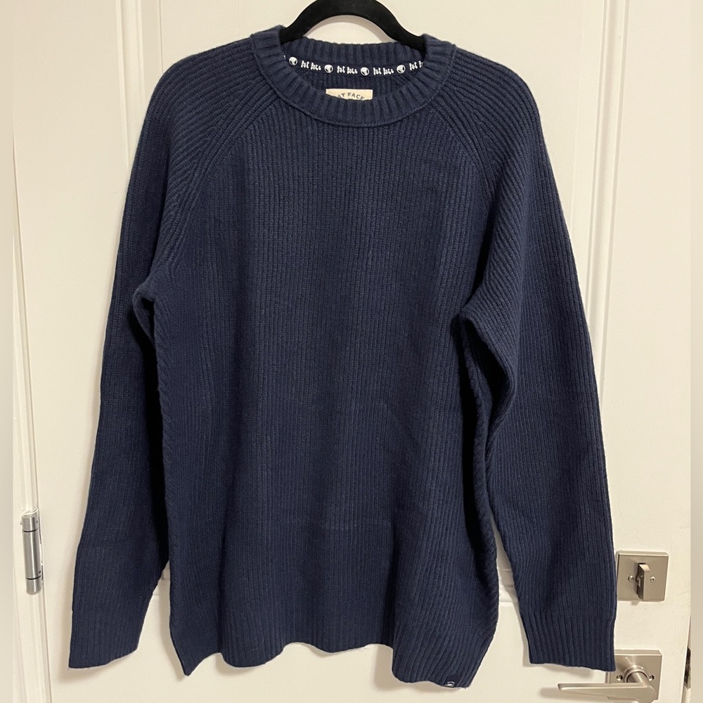 NWT - Fat Face Men's Waffle Knit Crew Neck Sweater - Size L